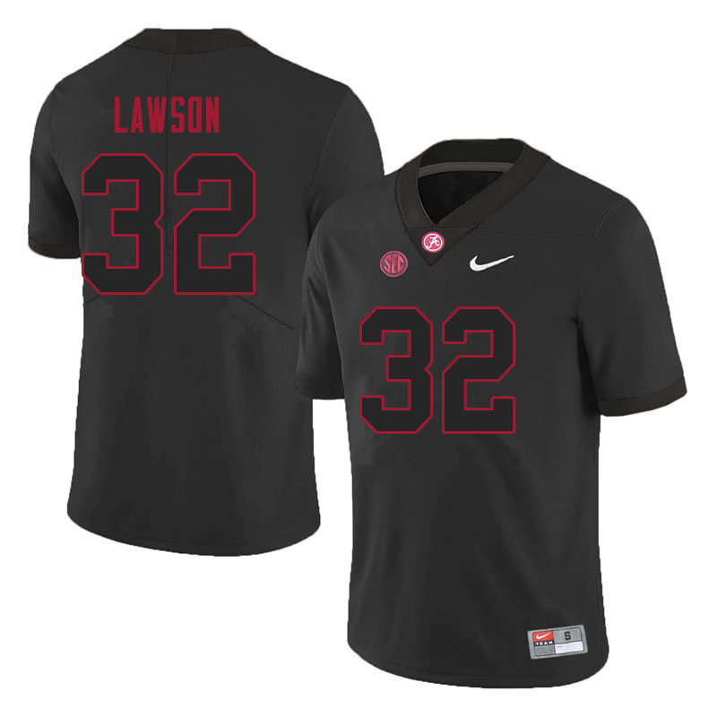 Alabama Crimson Tide Men's Deontae Lawson #32 Black NCAA Nike Authentic Stitched 2021 College Football Jersey NE16V67CD